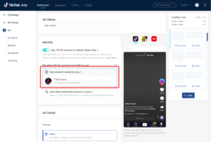 Các bước tạo Spark Ads TikTok